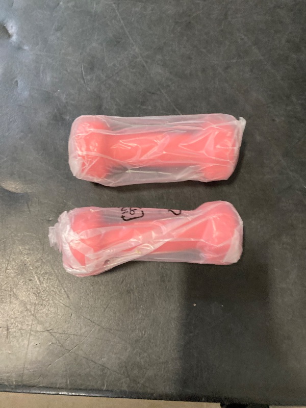 Photo 1 of Amazon Basics Neoprene Dumbbell Hand Weights, 2 Pounds, Pair, Pink