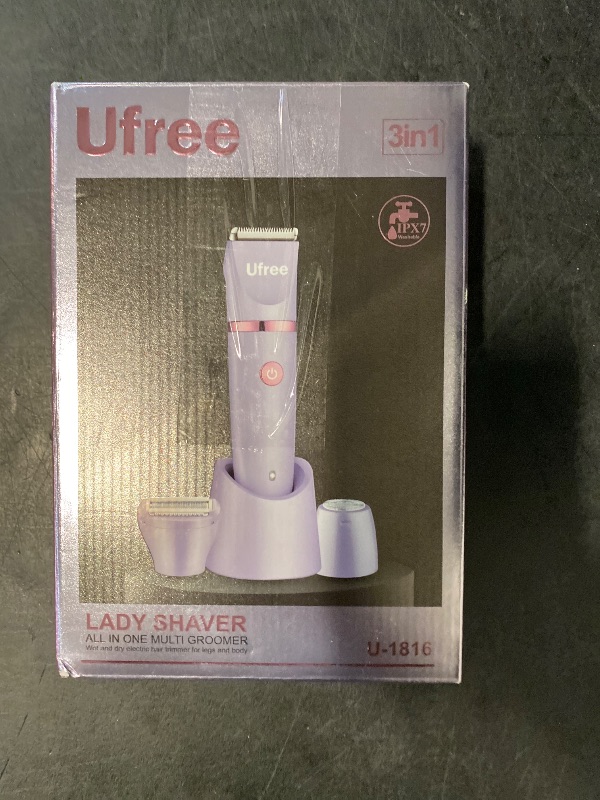 Photo 1 of Ufree Bikini Trimmer Electric Razors for Women, Rechargeable Pubic Body Hair Trimmer Electric Shaver for Legs Body Hair, Bikini Shaver IPX7 Waterproof, Gifts for Women, Purple
