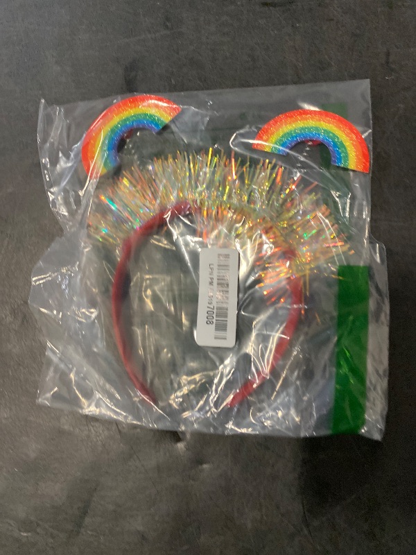 Photo 1 of Gay Pride Rainbow Hairband Sparkle Tassel Head Bopper Hair Decorations Colorful Hoop for Women Girls Kids Pride Parades Festival Headdress Accessories 1PCS