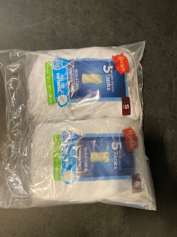 Photo 1 of (S) Hanes Boys' Tank Undershirt, EcoSmart Cotton Shirt, Multiple Packs Available, Assorted, Small