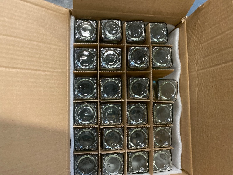 Photo 1 of AISIPRIN Glass Spice Jars with 398 Labels, 24 pcs 4oz Spice Containers with Bamboo Lids, Square Spice Bottles With Shaker Lids,Spice Organization for Cabinet,Drawer,Rack,Seasoning Organizer