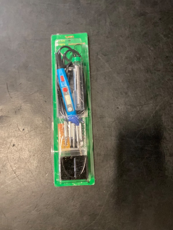 Photo 1 of Soldering Iron Kit, 80W 110V LCD Digital Solder Iron Pen with Ceramic Heater, Portable Welding Tools with 5pcs Tips, Stand, Solders Wire, Sponge, Paste, for Metal,Electric Repairs, DIY