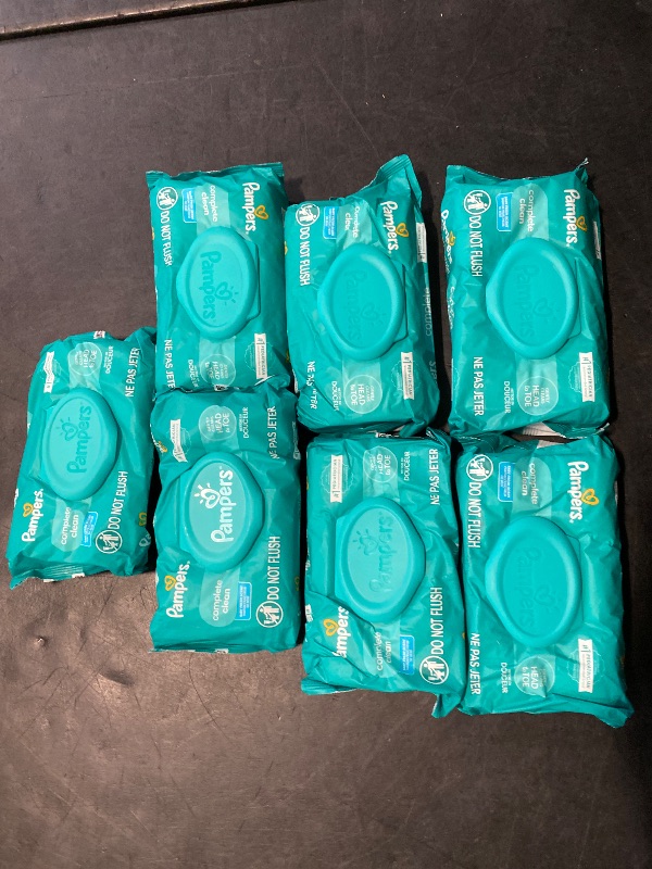 Photo 1 of Pampers Baby Wipes, Complete Clean Baby Fresh Scented Wipe, Gently Cleans Head to Toe, 504 Total (7 Flip-Top Packs)