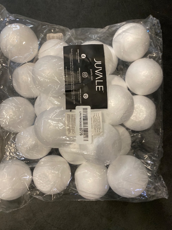 Photo 1 of Juvale 3-Inch Foam Balls for Crafts - 24-Pack White Spheres - Smooth Polystyrene Balls for Decor & DIY - Versatile Craft Supplies for Painting