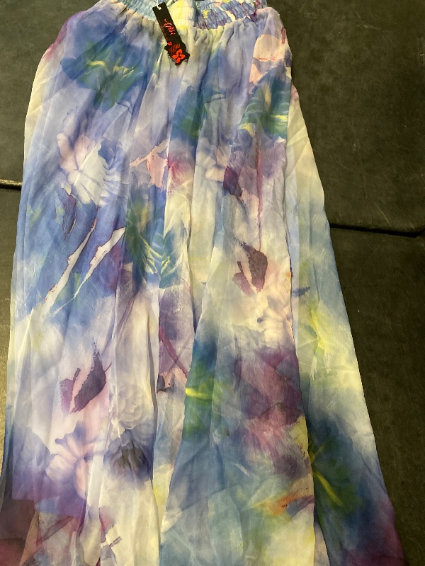 Photo 1 of Size S Sinono Womens Long Chiffon Bohemian Skirt Gypsy Dress Maxi Boho Beach Skirt (Small, Light Purple)