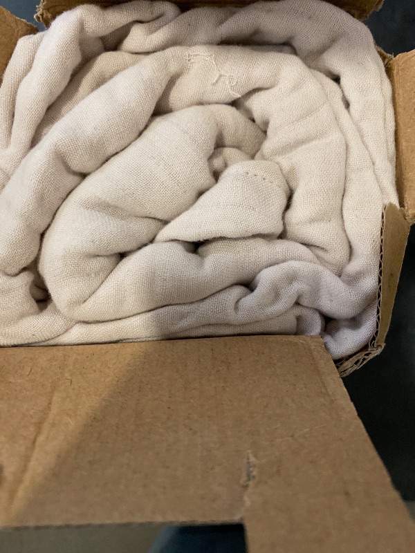 Photo 1 of PHF Cooling Muslin Throw Blanket for Hot Sleepers, 60% Viscose from Bamboo, 40% Cotton for Summer, 4-Layer Breathable Gauze Blanket for Bed Couch, 50"x60", Oat Milk