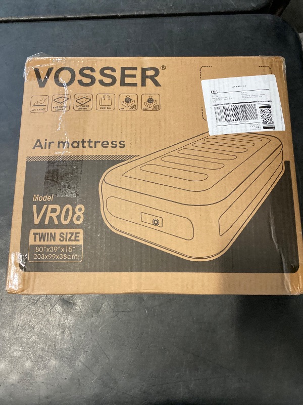 Photo 1 of VOSSER Twin Air Mattress with Built-in Pump,Fast & Easy Inflation/Deflation Inflatable Mattress, Foldable Blow Up Mattress with Storage Bag, Inflatable Bed for Home, Camping & Guests