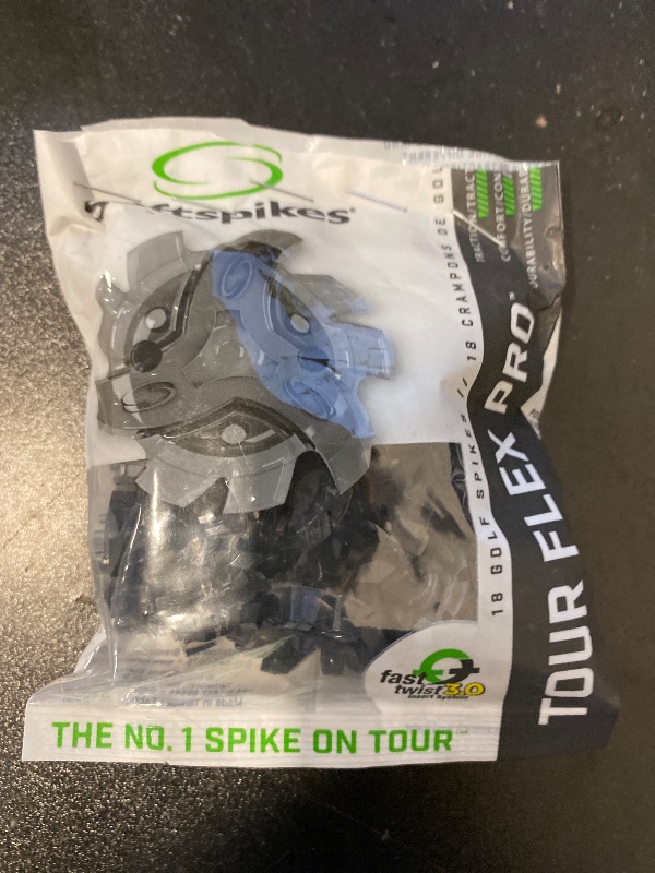 Photo 1 of Softspikes Tour Flex Pro Golf Cleats Fast Twist 3.0-18 Spikes - Black - Also Fits Tri-Lok, Slim-Lok, and Tour Lock Cleat Systems