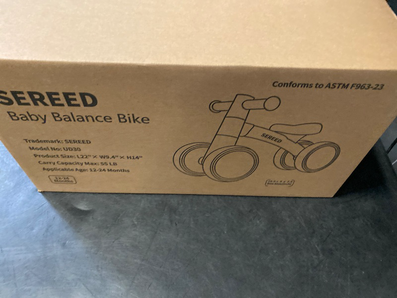 Photo 1 of SEREED Baby Balance Bike for 1-2 Year Olds - 4 Wheels, First Bike for Toddlers, Birthday Gift (Green)