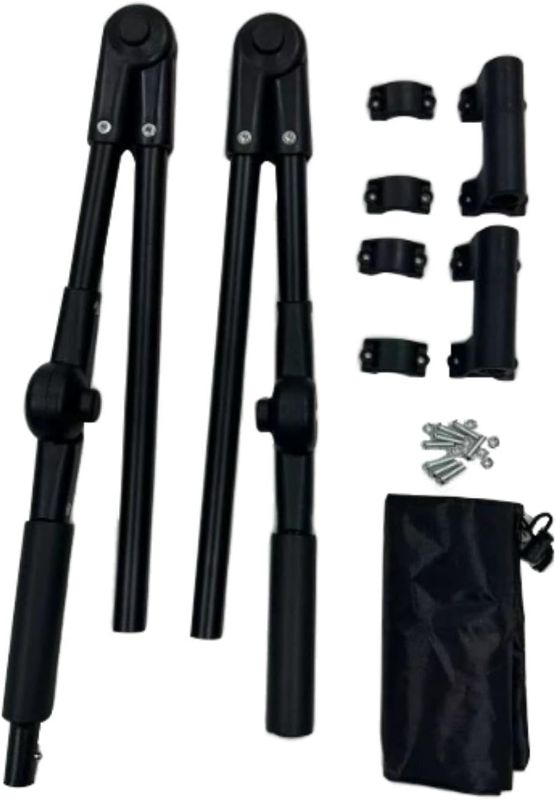 Photo 1 of Folding Wagon Push Handle Attachment Foldable Push Pull Bar Replacement for Camping Grocery Carts Garden Carts Accessories