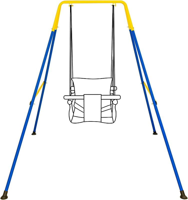 Photo 1 of Swing Stand, Metal A-Frame Hammock Chair Stand, Foldable Baby Swing Frame(NO SEAT)