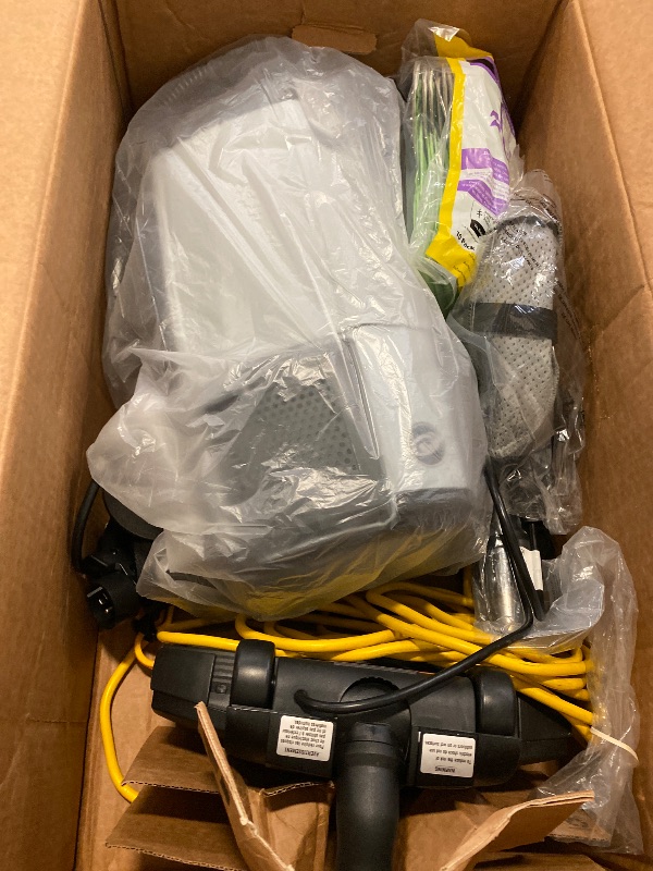 Photo 1 of ProTeam ProVac FS 6 Commercial Backpack Vacuum with Power Nozzle Tool Kit, 6 Quart, Gray