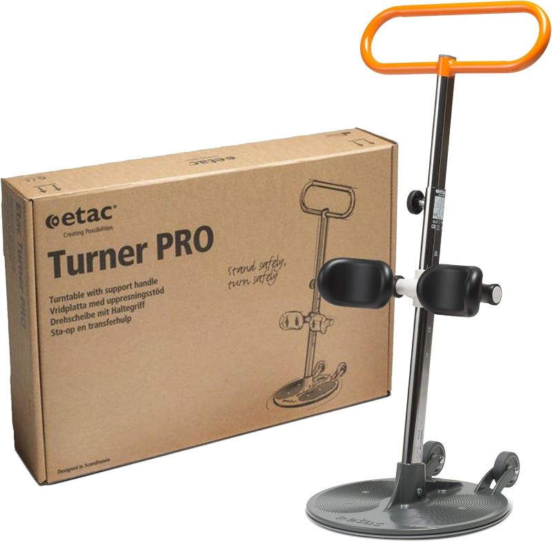 Photo 1 of Etac Turner PRO Patient Transfer Aid - Sit to Stand Lift for Elderly with High Safe Working Load (440 lbs) - Patient Lift and Mobility Assist for Safer Transfers with Platform Disc & Anti-Slip Bottom