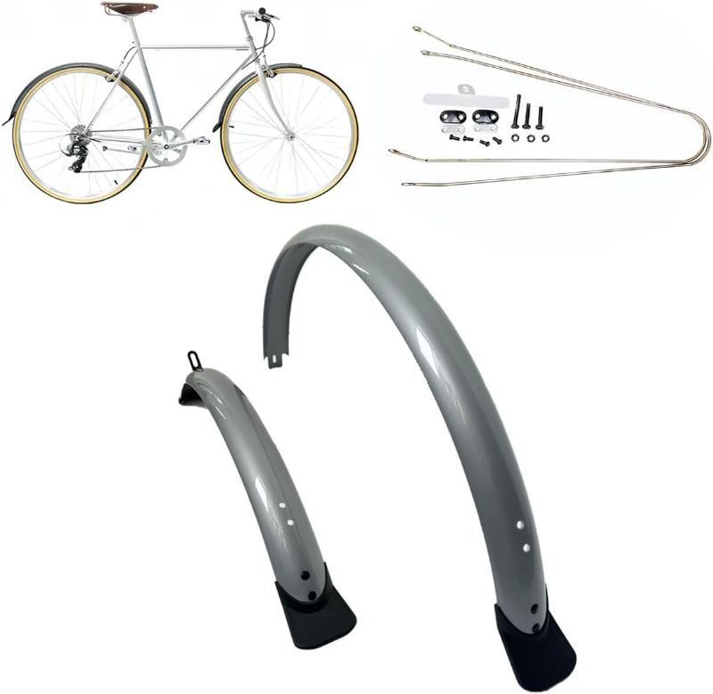Photo 1 of 8 Pcs Bike Mudguard Set Full Coverage Front and Rear Bicycle Fenders Set Suitable for 700c X (32mm-42mm) Tire Width