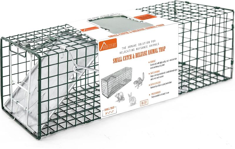 Photo 1 of HOMESTEAD Heavy Duty Live Trap - Professional Style One-Door Live Animal Traps for Rabbit, Squirrel, Possum, Skunk, Kitten, Mink Small