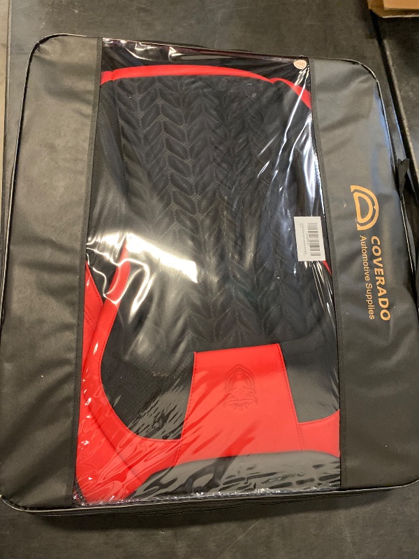 Photo 1 of Coverado Car Seat Cover, Front Seat Cover, 2PCS Car Seat Protector, Seat Covers for Cars, Breathable Faux Leather Car Seat Cushion, Car Seat Protector, Red Car Seat Covers Winter Fit for Most Vehicles