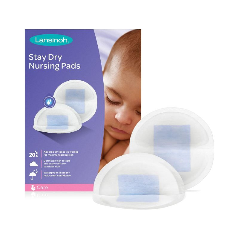 Photo 1 of Lansinoh Stay Dry Disposable Nursing Pads, Soft and Super Absorbent Breast Pads, Breastfeeding Essentials for Moms, 240 Count