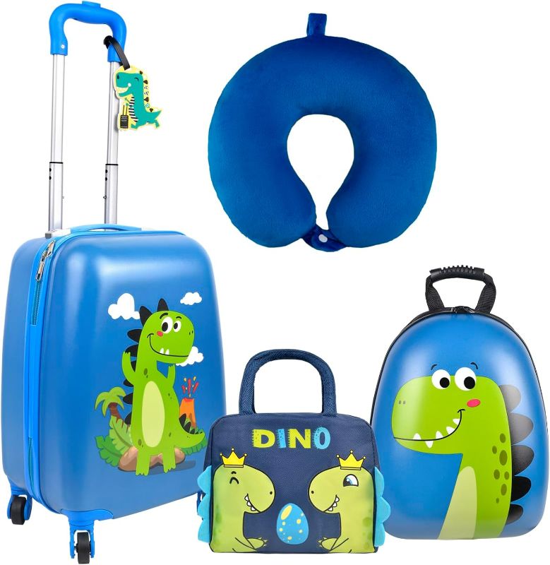 Photo 1 of Dinosaur Kids Luggage Suitcase Set 5 Piece Hard Shell Hardside Spinner