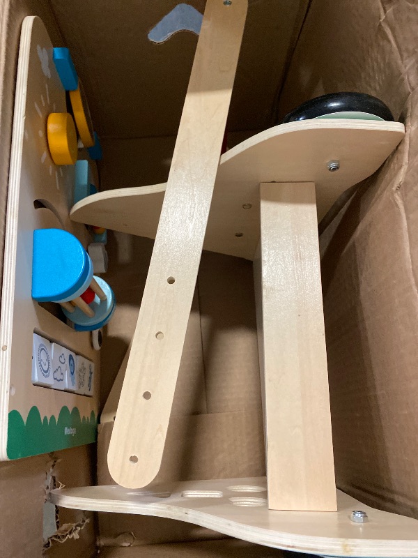 Photo 1 of Wooden Baby Walker, 10 in 1 Baby Activity Center Walker Adjustable Wood Toddler Walker Push Walker Toy for Boys and Girls (BW001)