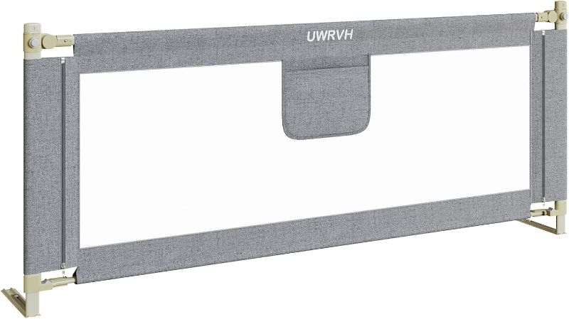 Photo 1 of Bed Rails for Toddlers Toddler Bed Rails?Bed Rail for Baby - Adjustable Height Bed Guard with Child Safety Lock, Universal Fit for King/Full/Twin Beds (Grey, 1 Side 59Inch)