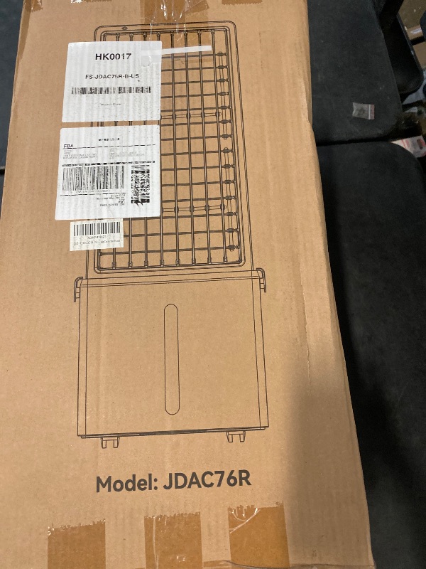 Photo 1 of Windowless Air Conditioner w/4 Modes& 3 Speeds, Waterless Alert, 2.4-Gal Tank for 20H Cooling, 12H Timer, 2 Ice Pack,Remote, 70° Auto Swing Evaporative Air Cooler, Portable AC Unit for Bedroom