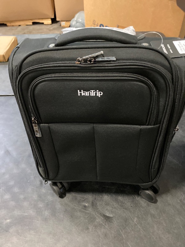 Photo 1 of 16 Inch Softside Small Suitcases with Wheels Black