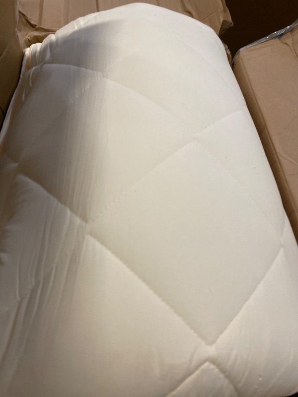 Photo 1 of Japanese Floor Futon Mattress, Tatami Mat Sleeping Pad, Shikibuton, Mattresses Topper, Boys Girls Roll Up Dormitory Mattress, Foldable & Portable Floor Lounger Bed, Guest Bed (Cream, Full)