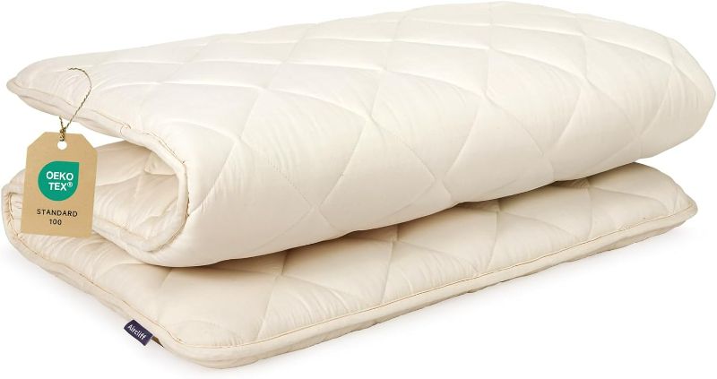 Photo 1 of Japanese Floor Futon Mattress, Tatami Mat Sleeping Pad, Shikibuton, Mattresses Topper, Boys Girls Roll Up Dormitory Mattress, Foldable & Portable Floor Lounger Bed, Guest Bed (Cream, Full)