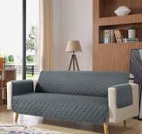 Photo 1 of Color light Grey Louis Donné 114in Black Reversible Washable Cotton Sofa Slipcover Protector with Elastic Straps for 3 Seater Old Sofa Replacement Easy wash Cleaned