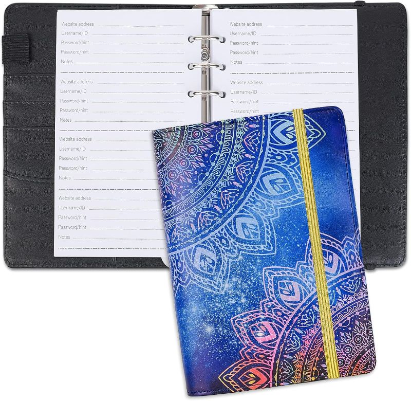 Photo 1 of Binder Password Book with Alphabetical Tabs, Password Keeper Books for Internet Log in, Website Address Book Hardcover Password Logbook 5.3?x 7.3?