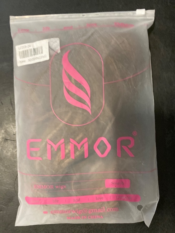 Photo 1 of EMMOR Brown Wigs for Women,Long Layered Wigs with Curtain Bangs Heat Resistant Synthetic Fibre Wigs(Brown with Blonde Highlight)