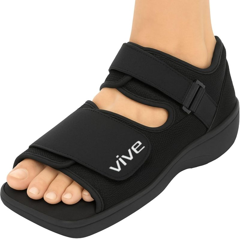 Photo 1 of Size S Vive Post Op Shoe - Lightweight Medical Walking Boot with Adjustable Strap - Orthopedic Recovery Cast Shoe for Post Surgery, Fractured Foot, Injured Toes, Stress Fracture, Sprains - Left or Right Foot