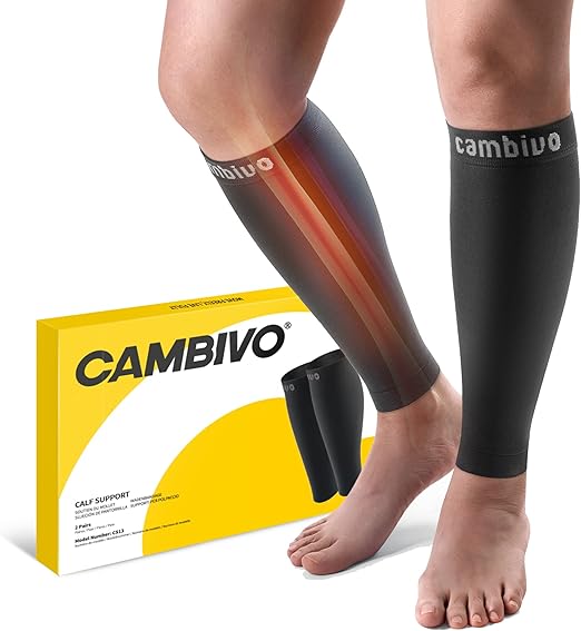 Photo 1 of CAMBIVO Calf Compression Sleeve for Women & Men, 20-30mmHg Footless Compression Socks