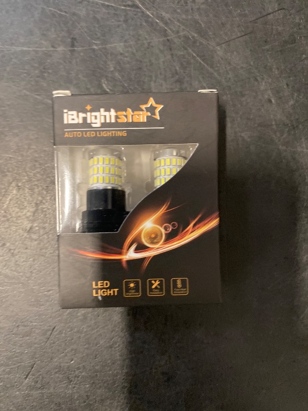 Photo 1 of iBrightstar 3157 LED Bulb White, 4157 3156 LED Reverse Light Bulbs Super Bright for Tail Brake Lights Backup Lights Turn Signal Lights, 2 Pack