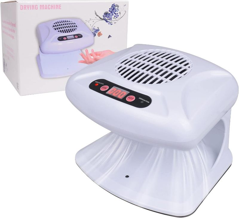 Photo 1 of Gegong Air Nail Dryer with Automatic Sensor, 300W Timing Fan Blow for Both Hands and Feet, Warm & Cool Wind Blower Regular Polish, Home Salon Use No Harmful (Light Blue)