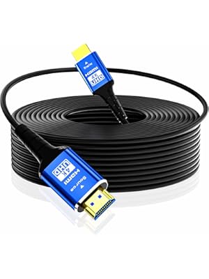 Photo 1 of Fiber Optic hdmi Cable 100 ft,18Gbps 4k Ultra high Speed Support 4K@60Hz(4:4:4 RGB) HDR10,HDCP2.2,eARC,3D,CEC Unidirectional Active 2.0 Cord,Shielding Interference,Slim and Flexible