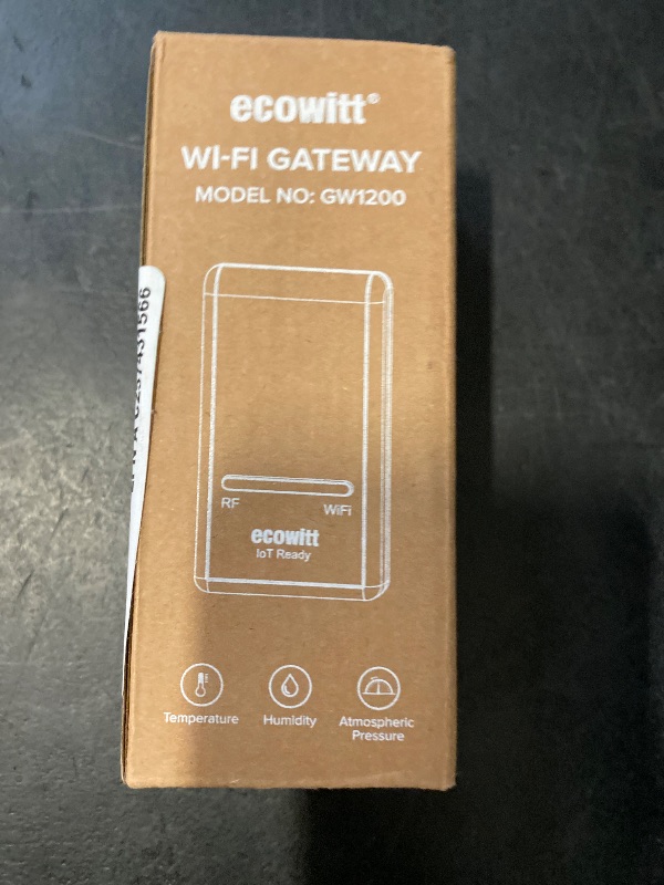 Photo 1 of ECOWITT Wi-Fi Gateway Weather Station, with Built-in Temperature, Humidity, and Barometric Sensors, IOT Ready, Supports Ecowitt Sensors Developed, USB Power, 915 MHz