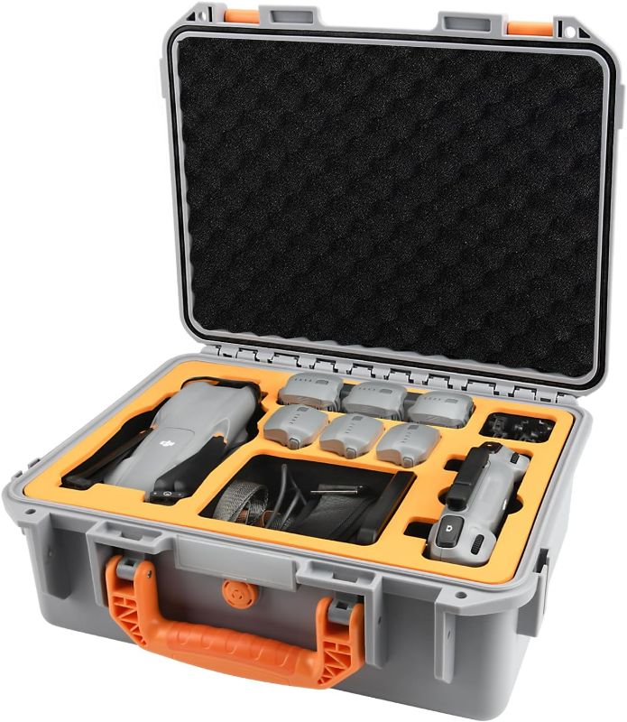 Photo 1 of YETEETH Hard Case for DJI Air 3S Air 3, Waterproof Pressure Resistant Carrying Case for DJI Air 3S/3 Accessories - Fits for RC 2/RC-N2/RC-N3 (Grey)