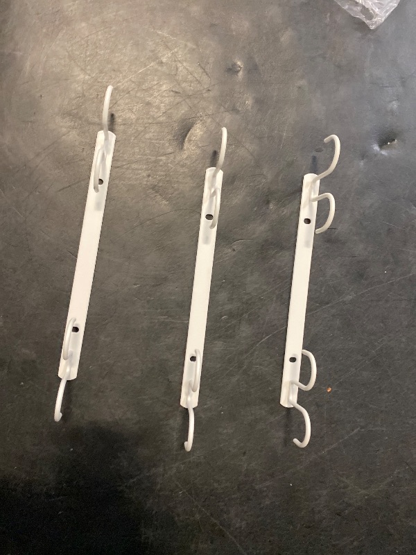 Photo 1 of Mug Hooks Under Cabinet 3 Pack, Coffee Cup Hooks for Hanging Under Shelf, Mug Organizer Rack with 12 Hooks for Displaying Mugs, Coffee Cups and Kitchen Utensils, White