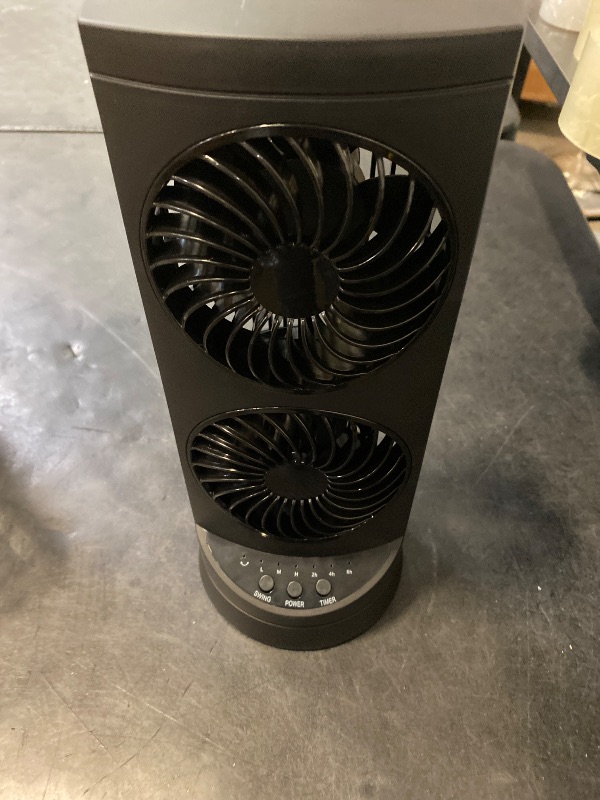 Photo 1 of Personal Tower Cooling Fans that Blow Cold Air, Standing Small Desk Fan with 3 Speeds & Timer, 60° & 110° Oscillating Table Fan, Quiet and Safe Electric Floor Fan for Bedroom, Bedside, Home, Office