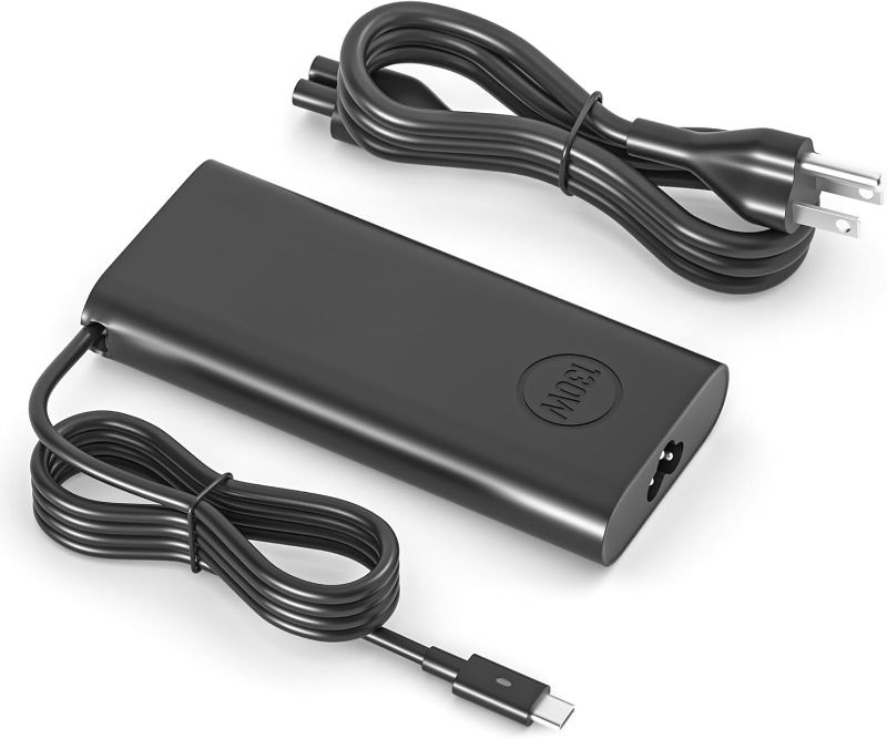Photo 1 of 130W USB C Laptop Charger for Dell Xps 15 17 9575 9500 9510 9520 9530 9700 9710 9720 9730,Precision 5470 5480 5540 5550 5560 5570 5760 3550 3560 3570 2in1,Latitude 9410 9510,Slim AC Adapter Power Cord