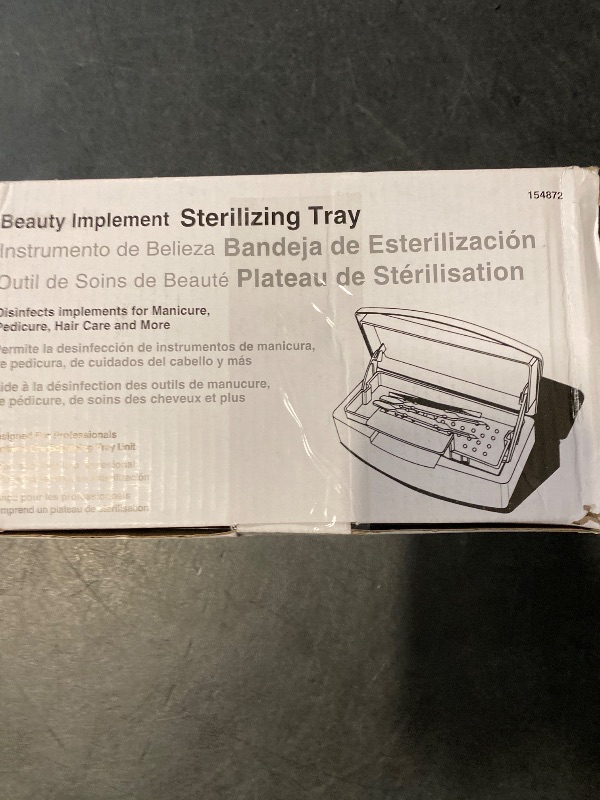Photo 1 of Nail Tool Sterilizer Box, Plastic Sterilization Tray for Tweezer, Eyelash Extensions, Nail Implement for Esthetician