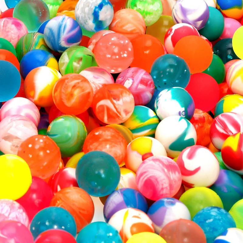 Photo 1 of Pllieay Small Rubber Bouncy Balls for Kids Party Favors, Neon Bouncing Balls for Gift Bag Filling and Vending Machine…