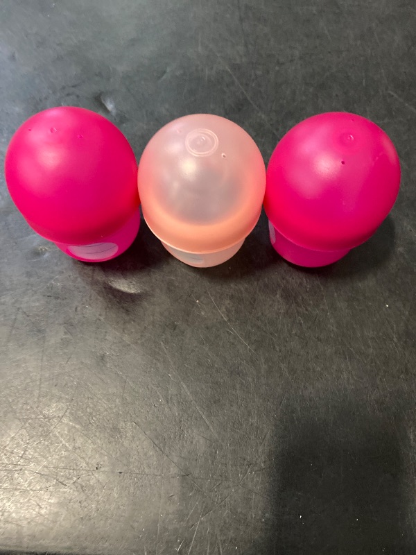 Photo 1 of Boon Nursh Reusable Silicone Pouch Baby Bottles - Slow Flow Nipple - Silicone Baby Bottle Pouch and Nipple - Baby Feeding Essentials - Pink - 0-3 Months - 3 Count - 4 Ounce
