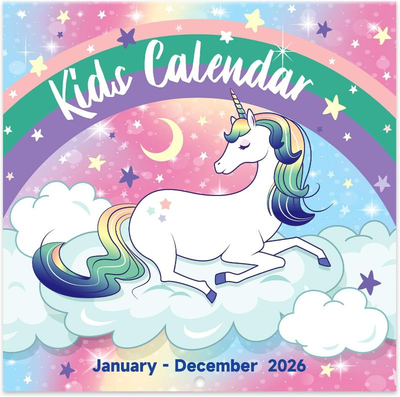 Photo 1 of 2026 Kids Calendar - 2026 Kids Wall Calendar, 12-Month Monthly Wall Calendar, Jan. 2026 - Dec. 2026, 2026 Calendar, 12" x 24" (Open), 2026 Wall Calendars