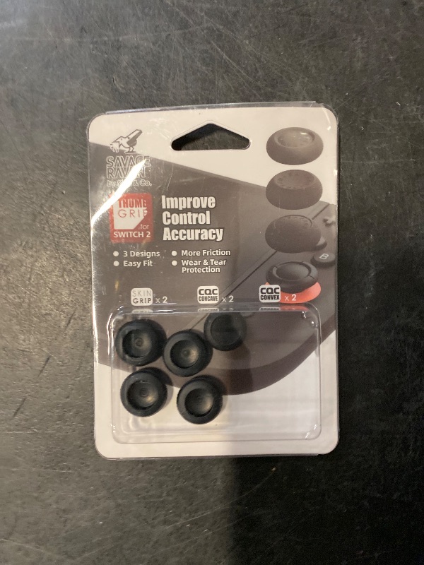 Photo 1 of Skull & Co. Skin, CQC and FPS Thumb Grips Set Joystick Cap Analog Stick Cap for Nintendo Switch Joy-Con Controller - Black, 3 Pairs (6pcs)