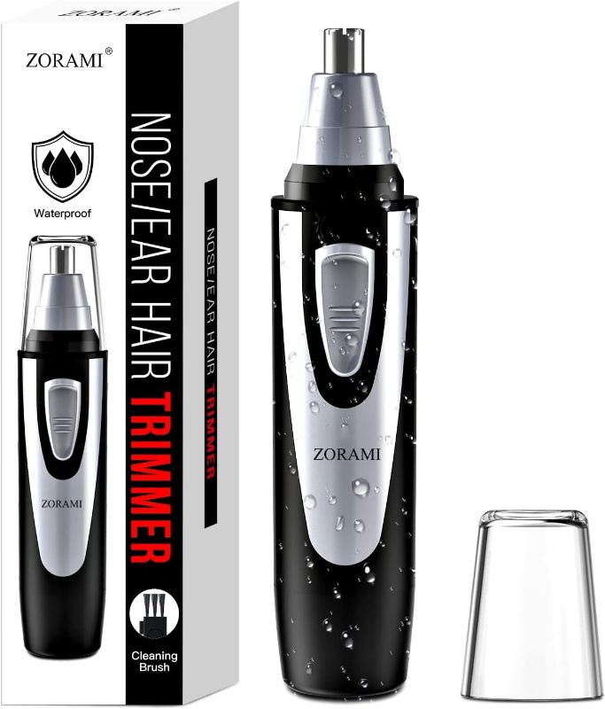 Photo 1 of Ear and Nose Hair Trimmer Clipper - 2025 Professional Painless Eyebrow & Facial Hair Trimmer for Men Women, Battery-Operated Trimmer with IPX7 Waterproof, Dual Edge Blades for Easy Cleansing Black