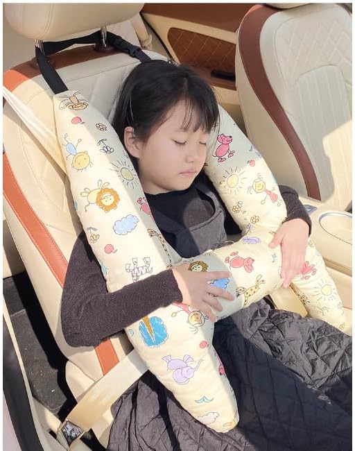 Photo 1 of Car Travel Pillow H-Shape Neck Pillow Cartoon Head Body Support Boy Girl Safety Seat Pillow Stroller Sleep Cushion for Long-Distance Travel
