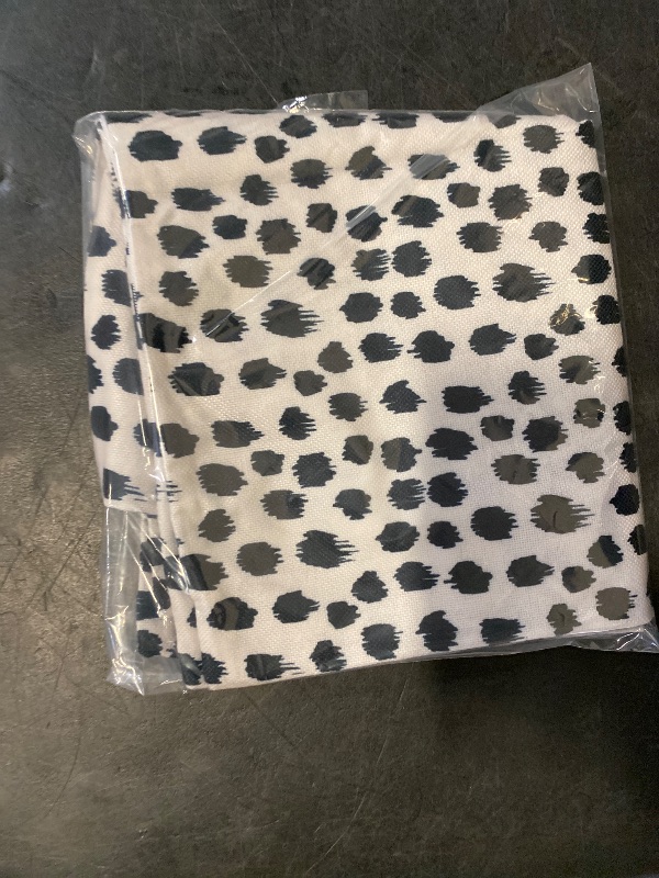 Photo 1 of Polka Dot Pillow Covers 18x18 Set of 2 Black Cream Throw Pillows Boho Design Brush Strokes Decorative Outdoor Pillowcase Square Cushion Cover Linen Pillow Case for Home Sofa Couch Bed