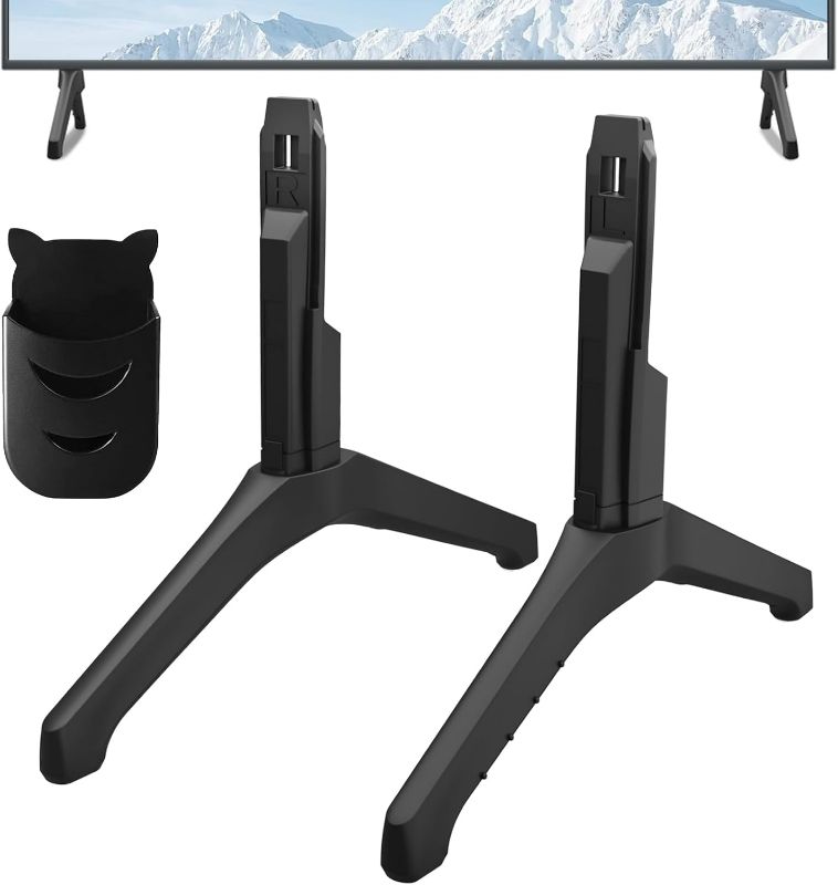 Photo 1 of TV Stand for Samsung TV Legs Replacement, for UN50TU7000FXZA UN50TU700DFXZA UN55TU7000FXZA UN55TU700DFXZA UN58TU7000FXZA UN58TU700DFXZA UN50TU8000FXZA LH55BETHLGFXGO, Only for Models We Listed, Black